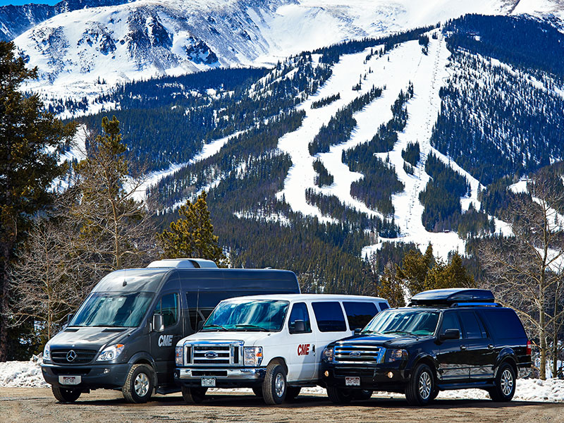 Group of rental shuttle vehicles